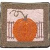 Pumpkin With Fence Rug Hooking Kit