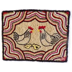 Punch Needle Kit - Folky Chicken Family