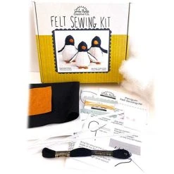 Jennifer Heynen Felt Sewing Kit - Adelie Penguins -Stella House Shop JHC FT 8047b 99255.1676736092