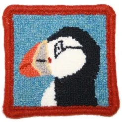Complete Coaster Rug Hooking Kit - Puffin