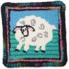 Complete Coaster Rug Hooking Kit - Sheep