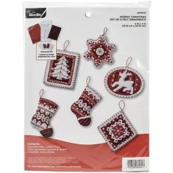 Bucilla Felt Ornaments Applique Kit - Nordic Christmas -Stella House Shop SPI 055959b 02785.1604155415