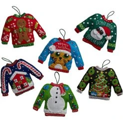 Bucilla Felt Ornaments Applique Kit - Ugly Sweater